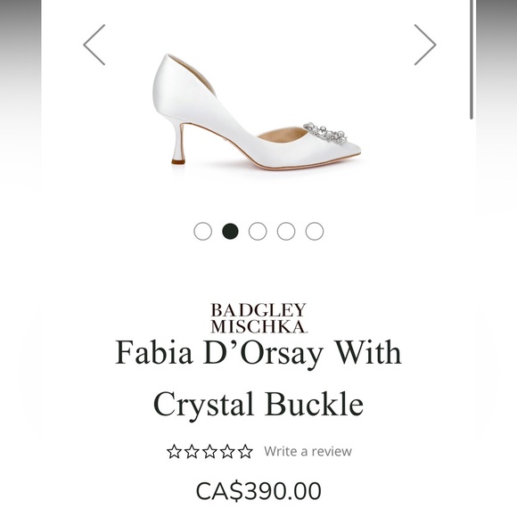 Badgley Mischka Fabia D’Orsay With Crystal Buckle White - Picture 2 of 10